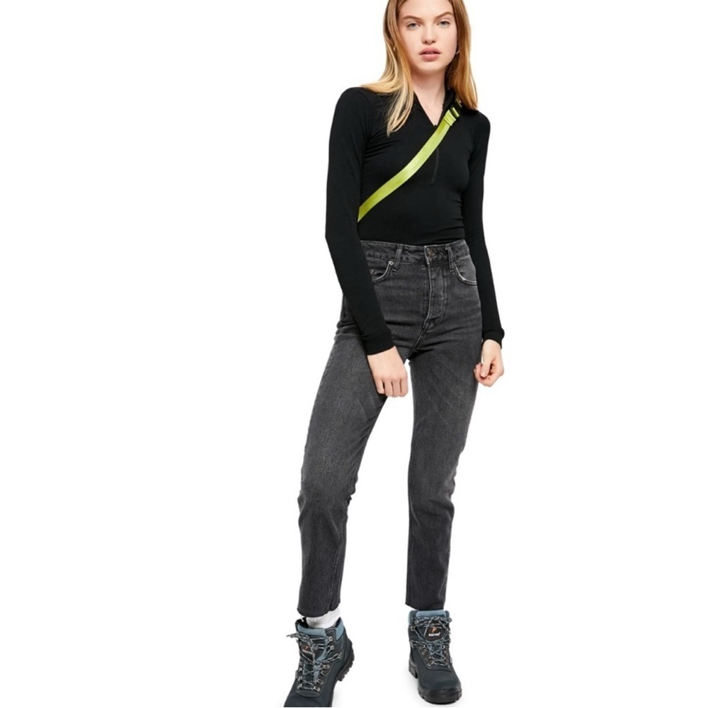 BDG Urban Outfitters Dillon Jeans Slim Fit Raw Hem Ankle Black Womens Sz 28 Boho - Picture 2 of 11